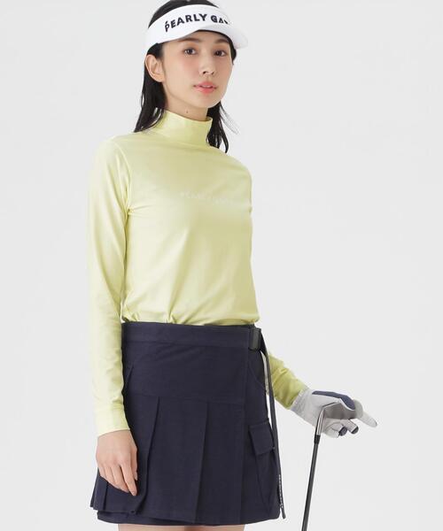 PEARLY GATES(パーリーゲイツ)の「スーピマベア天長袖ハイネックカットソー (WOMENS)(Tシャツ/カットソー・レディース・ホワイト/ネイビー/ピンク/イエロー・LARGE/MEDIUM/SMALL)」の3枚目の写真
