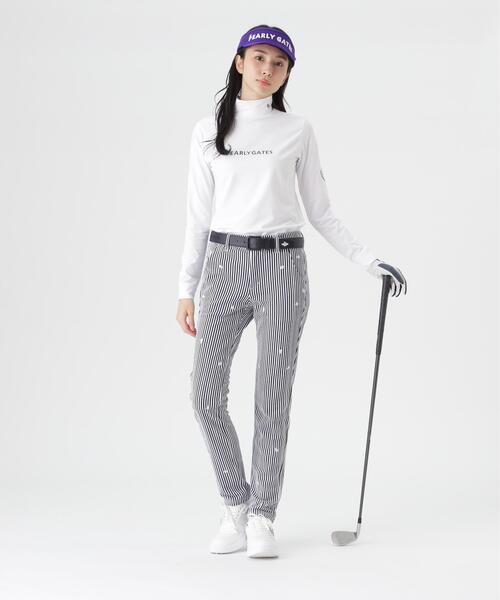 PEARLY GATES(パーリーゲイツ)の「スーピマベア天長袖ハイネックカットソー (WOMENS)(Tシャツ/カットソー・レディース・ホワイト/ネイビー/ピンク/イエロー・LARGE/MEDIUM/SMALL)」の8枚目の写真