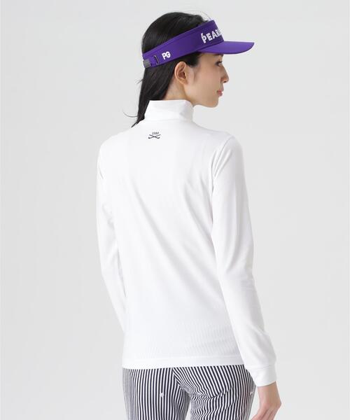 PEARLY GATES(パーリーゲイツ)の「スーピマベア天長袖ハイネックカットソー (WOMENS)(Tシャツ/カットソー・レディース・ホワイト/ネイビー/ピンク/イエロー・LARGE/MEDIUM/SMALL)」の9枚目の写真