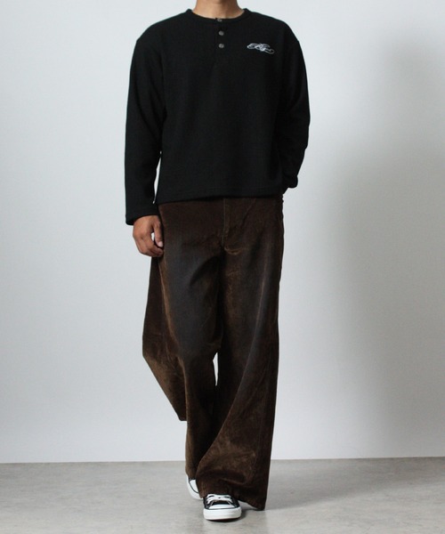 NYLAUS（ナイラス）の「【NYS】ボーンプリント ワッフル ヘンリーネック Tシャツ 長袖 骨プリント（Tシャツ/カットソー・メンズ・ブラック/カモフラージュ/ホワイト・L/M）」の21枚目の写真