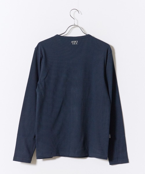 AVIREX(アヴィレックス)の「AVIREX/アビレックス DAILY RIB L/S CREW NECK T-SHIRT(Tシャツ/カットソー・メンズ・ホワイト/ネイビー/ブラック/グレー/チャコール・XL/M/L/S)」の13枚目の写真