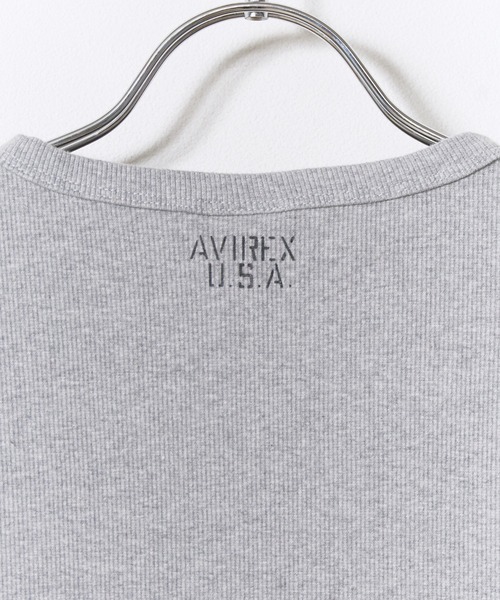AVIREX(アヴィレックス)の「AVIREX/アビレックス DAILY RIB L/S CREW NECK T-SHIRT(Tシャツ/カットソー・メンズ・ホワイト/ネイビー/ブラック/グレー/チャコール・XL/M/L/S)」の8枚目の写真