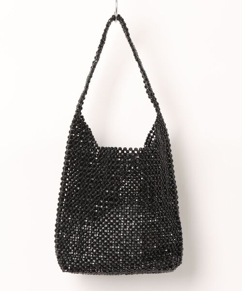cache cache（カシュ カシュ）の「カシュカシュ cachecache / メタリックビーズミニホーボーバッグ（ショルダーバッグ・レディース・シルバー/ブラック・FREE）」の4枚目の写真