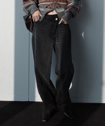 Ameri（アメリ）の「UND WIDE TUCK LACE DENIM PANTS（デニムパンツ）」