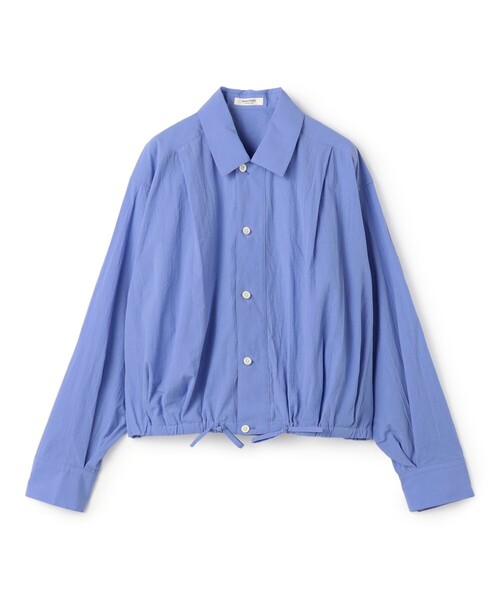 MACPHEE(マカフィー)の「コットンコード シャツブルゾン(シャツ/ブラウス・レディース・ライトブルー/ホワイト/サックスブルー系・36)」の1枚目の写真
