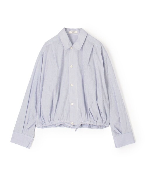 MACPHEE(マカフィー)の「コットンコード シャツブルゾン(シャツ/ブラウス・レディース・ライトブルー/ホワイト/サックスブルー系・36)」の3枚目の写真
