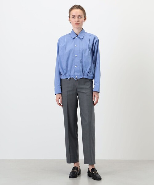 MACPHEE(マカフィー)の「コットンコード シャツブルゾン(シャツ/ブラウス・レディース・ライトブルー/ホワイト/サックスブルー系・36)」の4枚目の写真