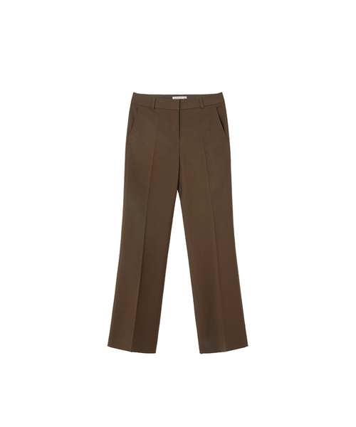 SIYAZU(シヤジュ)の「SIPT7128 ミニマルローライズブーツカットスラックス_Brown(スラックス・レディース・ブラウン・SMALL/MEDIUM/LARGE)」の1枚目の写真