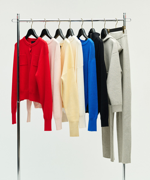 N.O.R.C(ノーク)の「【コットンカシミヤ】ニットプルオーバー(ニット/セーター・レディース・ブラック/イエロー/ブルー/レッド/ピンク/アイボリー/グレー・フリー)」の21枚目の写真