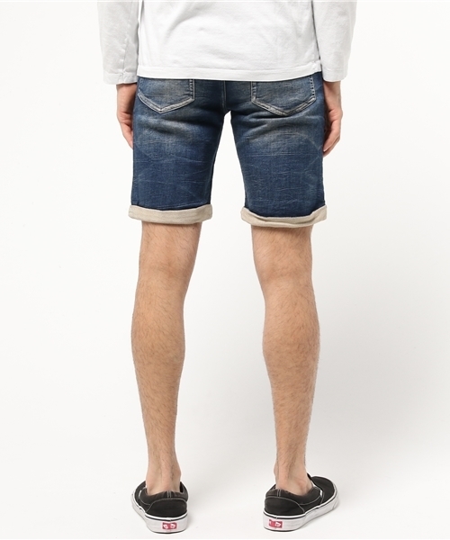 VENCEEXCHANGE(ヴァンスエクスチェンジ)の「ドビーデニムショートパンツ (デニムパンツ・メンズ・ダークネイビー/ライトブルー・SMALL/LARGE/MEDIUM)」の4枚目の写真