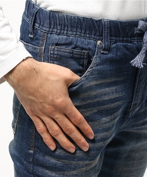 VENCEEXCHANGE(ヴァンスエクスチェンジ)の「ドビーデニムショートパンツ (デニムパンツ・メンズ・ダークネイビー/ライトブルー・SMALL/LARGE/MEDIUM)」の8枚目の写真