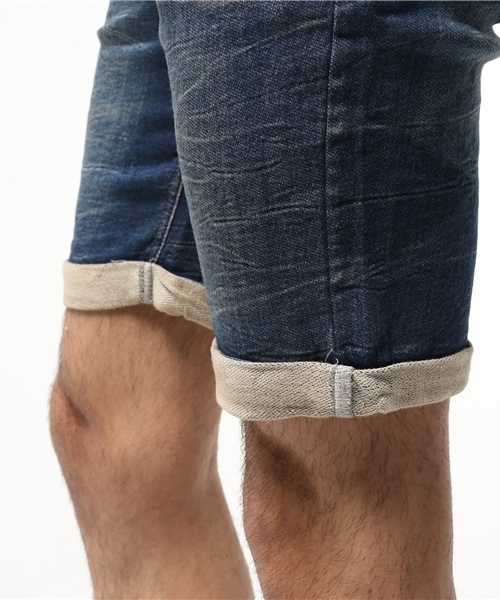 VENCEEXCHANGE(ヴァンスエクスチェンジ)の「ドビーデニムショートパンツ (デニムパンツ・メンズ・ダークネイビー/ライトブルー・SMALL/LARGE/MEDIUM)」の9枚目の写真