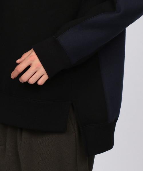 EN ROUTE（アンルート）の「ENR ダンボールニットバイカラープルオーバー（スウェット・メンズ・Black/Navy・2/1/3）」の9枚目の写真