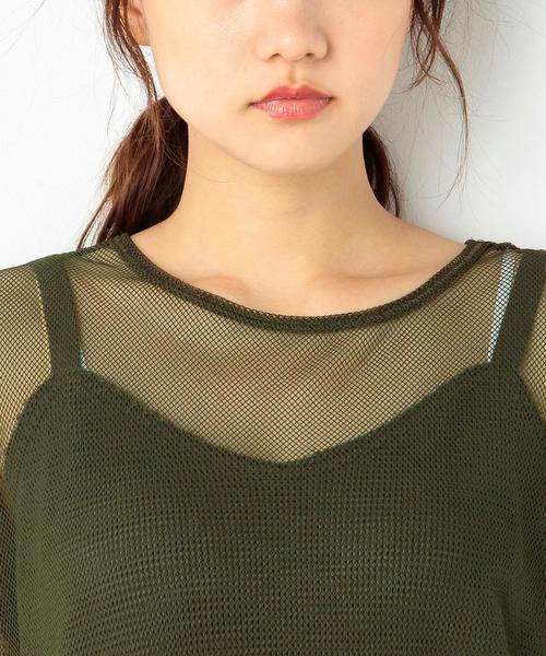 Another Edition（アナザーエディション）の「ワッフルキャミ＆チュールワンピース/AEMBC　ワッフルCAMI＆チュールOP◆（ワンピース・レディース・ブラック/ピンク/オリーブ・FREE）」の8枚目の写真