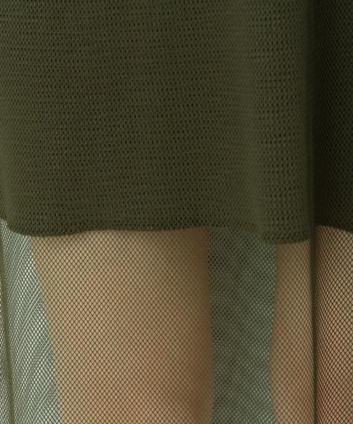 Another Edition（アナザーエディション）の「ワッフルキャミ＆チュールワンピース/AEMBC　ワッフルCAMI＆チュールOP◆（ワンピース・レディース・ブラック/ピンク/オリーブ・FREE）」の10枚目の写真