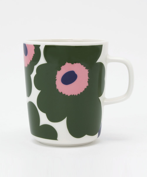 marimekko（マリメッコ）の「UNIKKO/MUG（グラス/マグカップ/タンブラー・レディース・ブルー系その他/レッド系その他/オレンジ系その他/オレンジ/ライム/グリーン/ブルー/イエロー×グレー/ブラック/チャコールグレー/ライトブルー/ネイビー/レッド/ダークネイビー/ピンク/ダークグリーン/ワインレッド/スカイブルー・FREE）」の4枚目の写真