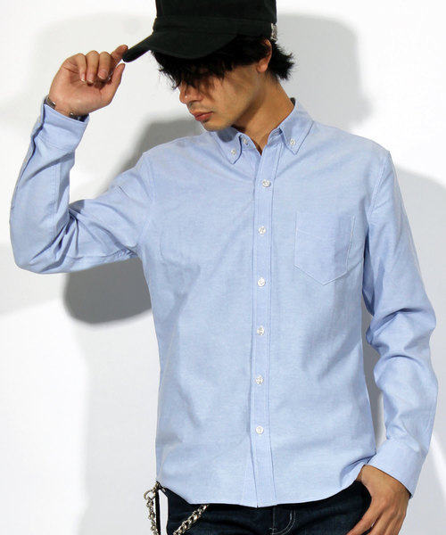 ８(eight)（エイト）の「オックスフォードシャツ 長袖シャツ コットン（シャツ/ブラウス・メンズ・グレー/ホワイト/ピンク/ブラック/ブルー・MEDIUM/LARGE/X-LARGE）」の5枚目の写真