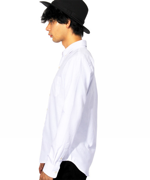 ８(eight)（エイト）の「オックスフォードシャツ 長袖シャツ コットン（シャツ/ブラウス・メンズ・グレー/ホワイト/ピンク/ブラック/ブルー・MEDIUM/LARGE/X-LARGE）」の6枚目の写真