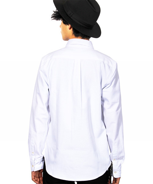 ８(eight)（エイト）の「オックスフォードシャツ 長袖シャツ コットン（シャツ/ブラウス・メンズ・グレー/ホワイト/ピンク/ブラック/ブルー・MEDIUM/LARGE/X-LARGE）」の7枚目の写真