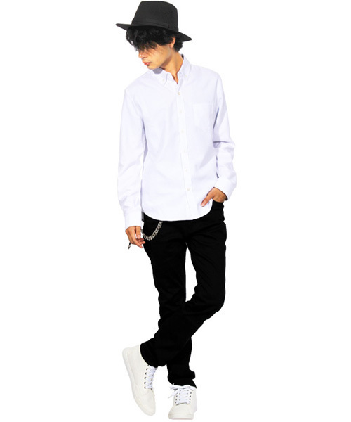 ８(eight)（エイト）の「オックスフォードシャツ 長袖シャツ コットン（シャツ/ブラウス・メンズ・グレー/ホワイト/ピンク/ブラック/ブルー・MEDIUM/LARGE/X-LARGE）」の16枚目の写真