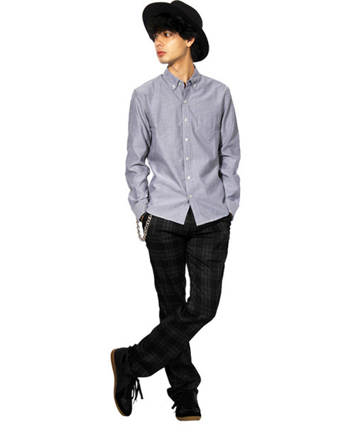 ８(eight)（エイト）の「オックスフォードシャツ 長袖シャツ コットン（シャツ/ブラウス・メンズ・グレー/ホワイト/ピンク/ブラック/ブルー・MEDIUM/LARGE/X-LARGE）」の17枚目の写真