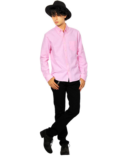 ８(eight)（エイト）の「オックスフォードシャツ 長袖シャツ コットン（シャツ/ブラウス・メンズ・グレー/ホワイト/ピンク/ブラック/ブルー・MEDIUM/LARGE/X-LARGE）」の18枚目の写真