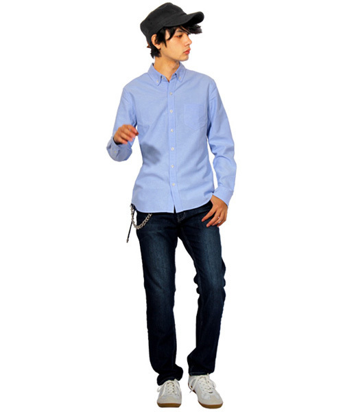 ８(eight)（エイト）の「オックスフォードシャツ 長袖シャツ コットン（シャツ/ブラウス・メンズ・グレー/ホワイト/ピンク/ブラック/ブルー・MEDIUM/LARGE/X-LARGE）」の11枚目の写真