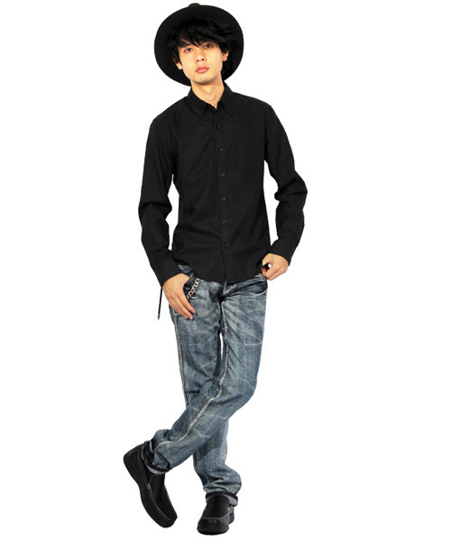 ８(eight)（エイト）の「オックスフォードシャツ 長袖シャツ コットン（シャツ/ブラウス・メンズ・グレー/ホワイト/ピンク/ブラック/ブルー・MEDIUM/LARGE/X-LARGE）」の12枚目の写真