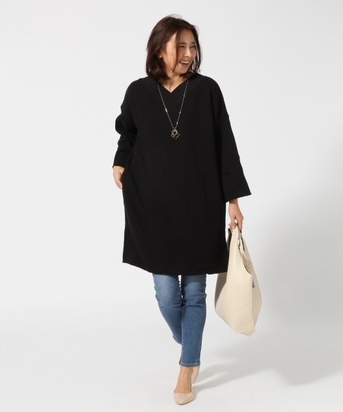 GLOBAL WORK(グローバルワーク)の「2WAYBIGチュニックワンピース/743871(ワンピース・レディース・ブルー/グレー/ブラック/ピンク系その他・FREE)」の5枚目の写真