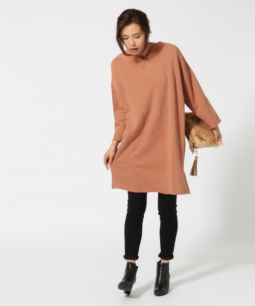 GLOBAL WORK(グローバルワーク)の「2WAYBIGチュニックワンピース/743871(ワンピース・レディース・ブルー/グレー/ブラック/ピンク系その他・FREE)」の7枚目の写真