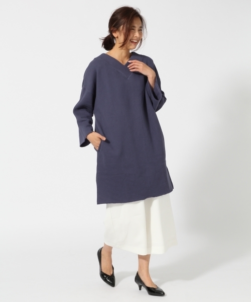 GLOBAL WORK(グローバルワーク)の「2WAYBIGチュニックワンピース/743871(ワンピース・レディース・ブルー/グレー/ブラック/ピンク系その他・FREE)」の8枚目の写真