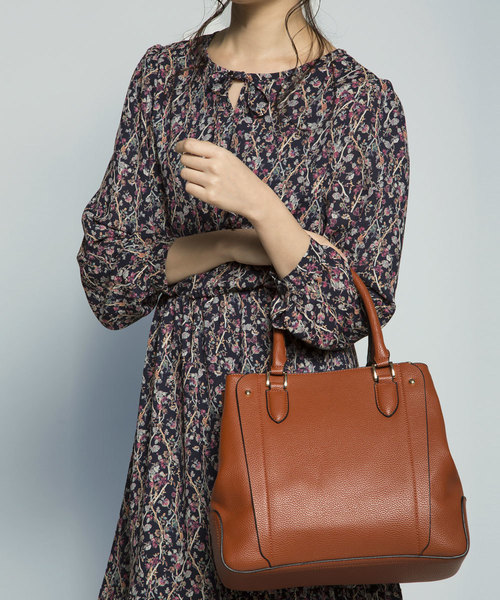 PLAIN CLOTHING（プレーンクロージング）の「スクエアハンドバッグ/ショルダーバッグ【PLAIN CLOTHING】（ハンドバッグ・レディース・グレー/キャメル/ベージュ/ブラック・FREE）」の18枚目の写真