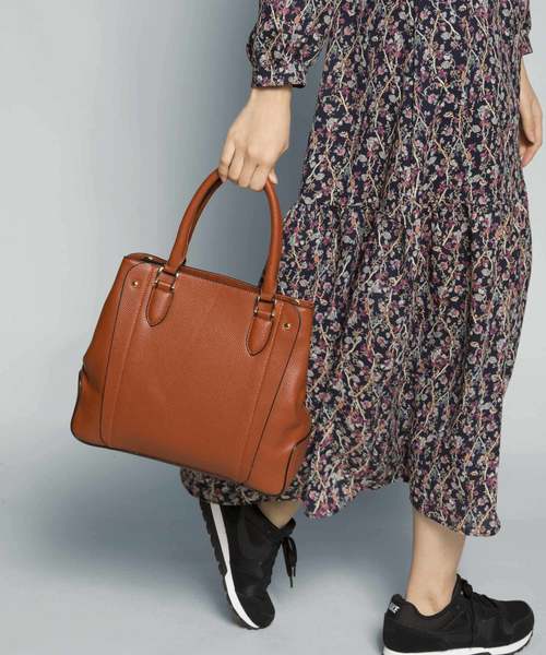 PLAIN CLOTHING（プレーンクロージング）の「スクエアハンドバッグ/ショルダーバッグ【PLAIN CLOTHING】（ハンドバッグ・レディース・グレー/キャメル/ベージュ/ブラック・FREE）」の16枚目の写真