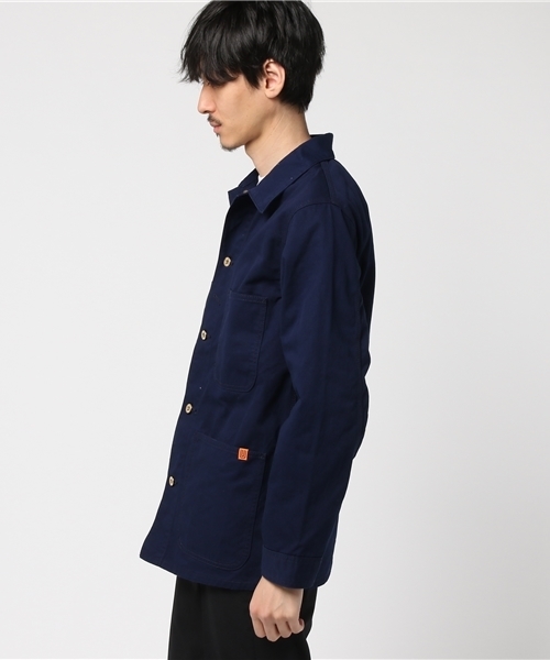 Purple&Yellow(パープルアンドイエロー)の「ユニバーサルオーバーオールコラボカバーオール(その他アウター・メンズ・ネイビー/ベージュ・LARGE/MEDIUM/X-LARGE/SMALL)」の5枚目の写真