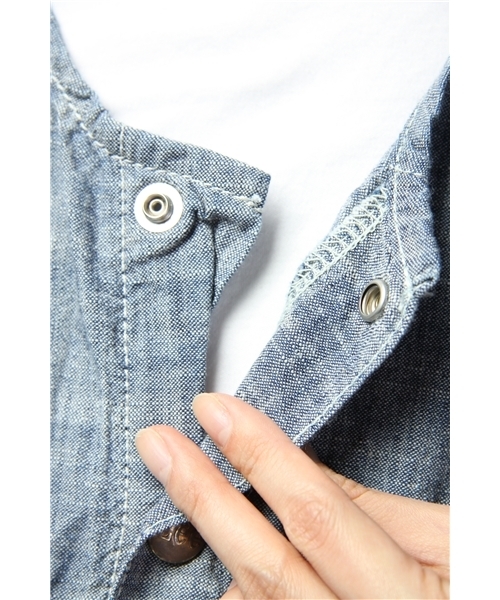 earth music&ecology（アースミュージックアンドエコロジー）の「★Violet Lavel:コラボ★Lee Short/Salopette（サロペット/オーバーオール・レディース・インディゴブルー/ブルー系その他/ライトインディゴブルー・SMALL/XS.P/MEDIUM）」の11枚目の写真