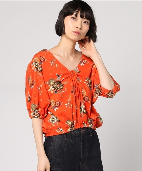 SLY(スライ)の「DARLIN DAHLIA ギャザーTOPS(タンクトップ・レディース・ブルー系その他/ブラックミックス/ブラック/オレンジ系その他/ホワイト・1/2)」の17枚目の写真