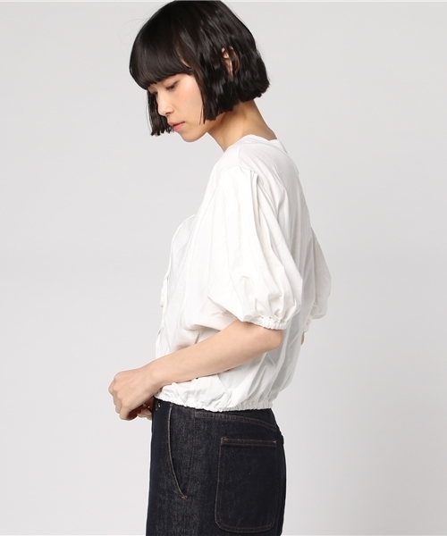 SLY(スライ)の「DARLIN DAHLIA ギャザーTOPS(タンクトップ・レディース・ブルー系その他/ブラックミックス/ブラック/オレンジ系その他/ホワイト・1/2)」の7枚目の写真