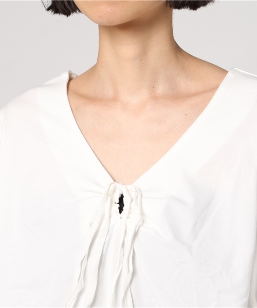 SLY(スライ)の「DARLIN DAHLIA ギャザーTOPS(タンクトップ・レディース・ブルー系その他/ブラックミックス/ブラック/オレンジ系その他/ホワイト・1/2)」の9枚目の写真