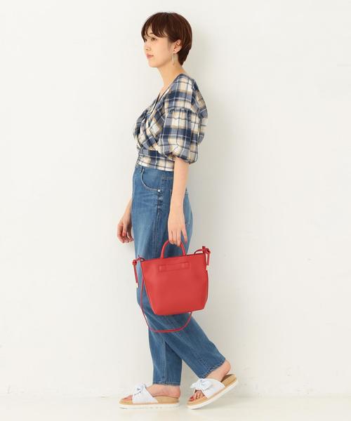 Another Edition（アナザーエディション）の「aeFC Tie SHLD ◆（トートバッグ・レディース・ライトブルー/ブラウン/レッド・フリー）」の6枚目の写真