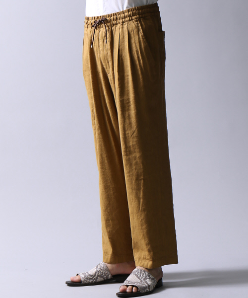 5351 POUR LES HOMMES(ゴーサンゴーイチプールオム)の「NORTHERN LINEN製品染めワイドパンツ(その他パンツ・メンズ・ベージュ/ブラック/キャメル・46/48/44)」の10枚目の写真