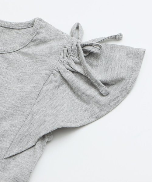 apres les cours（アプレレクール）の「2WAYオフショルダーTシャツ（Tシャツ/カットソー・キッズ・オレンジ/レッド/グレー・110/130/80/90/120/140/100）」の10枚目の写真