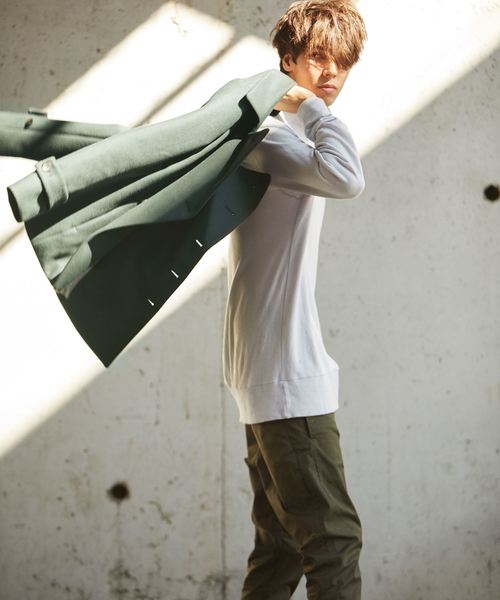 OURET（オーレット）の「COTTON GAUZE SWEAT HIGH NECK PULLOVER（スウェット・メンズ・グリーン系その他/ブラック/ホワイト系その他・2/3/1）」の18枚目の写真