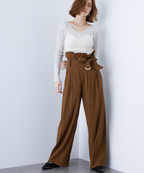 STUDIOUS（ステュディオス）の「オペラニットビスチェ（その他トップス・レディース・カーキ/チャコールグレー/オフホワイト・FREE）」の11枚目の写真