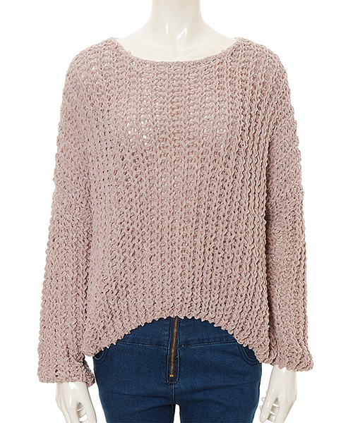 fifth(フィフス)の「鍵編みニットプルオーバー(ニット/セーター・レディース・ブラック/ネイビー/グレー/スモークピンク/キャメル/オフホワイト/ブラウン・MEDIUM)」の7枚目の写真