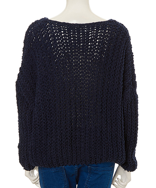 fifth(フィフス)の「鍵編みニットプルオーバー(ニット/セーター・レディース・ブラック/ネイビー/グレー/スモークピンク/キャメル/オフホワイト/ブラウン・MEDIUM)」の12枚目の写真