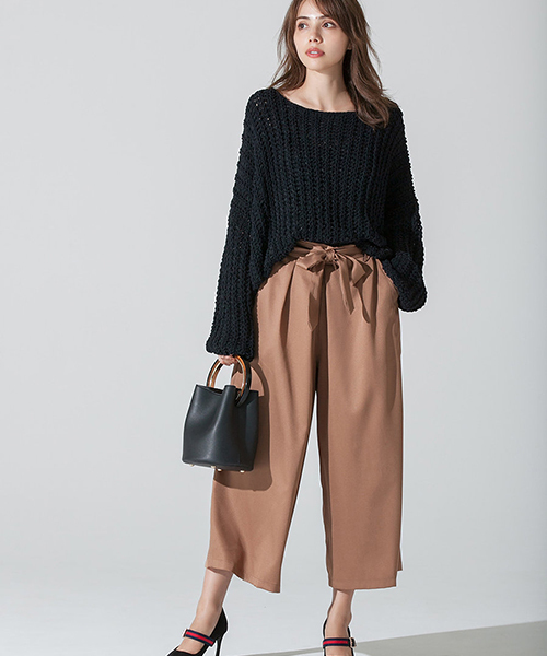 fifth(フィフス)の「鍵編みニットプルオーバー(ニット/セーター・レディース・ブラック/ネイビー/グレー/スモークピンク/キャメル/オフホワイト/ブラウン・MEDIUM)」の15枚目の写真