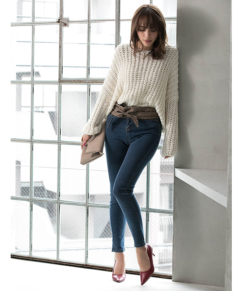 fifth(フィフス)の「鍵編みニットプルオーバー(ニット/セーター・レディース・ブラック/ネイビー/グレー/スモークピンク/キャメル/オフホワイト/ブラウン・MEDIUM)」の22枚目の写真