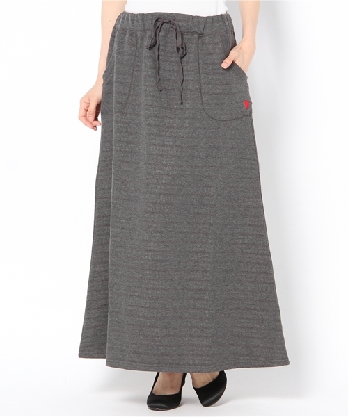 WEGO（ウィゴー）の「裏毛ロングスカ－ト（スカート・レディース・アイボリー/杢グレー/ネイビー・FREE）」の3枚目の写真