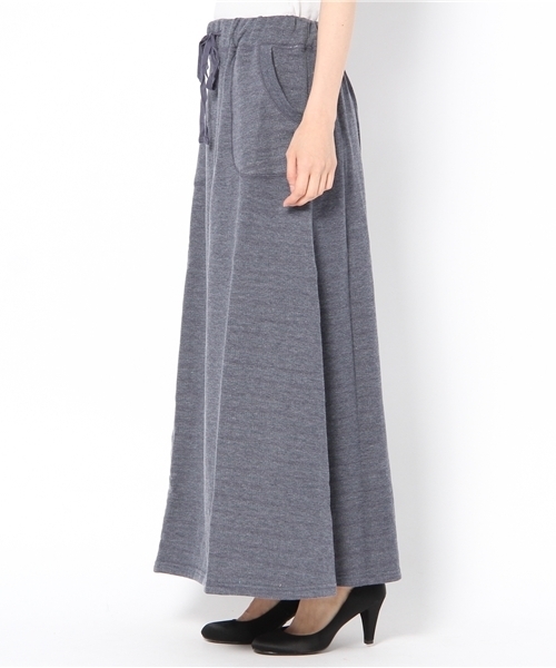 WEGO（ウィゴー）の「裏毛ロングスカ－ト（スカート・レディース・アイボリー/杢グレー/ネイビー・FREE）」の4枚目の写真