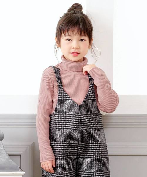 KOBE LETTUCE（コウベレタス）の「★キッズ★着回し力◎使えすぎる定番アイテム！コットン100%★タートルネック★シンプルリブニットトップス/セーター[X1951]神戸レタス（ニット/セーター・キッズ・ブラック/ピンク/グレー/アイボリー・110/100/120/90）」の4枚目の写真